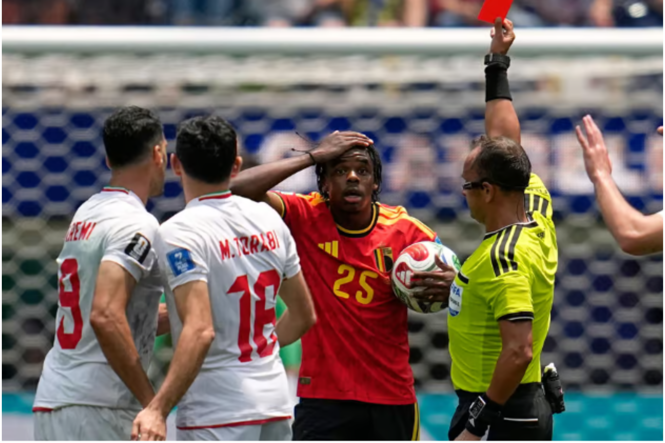 Nathan Ngoy's Red Card Leaves Belgium Hanging as Iran Earn Valuable Point at FIFA World Cup 2026 nathan ngoy red card shocks belgium in world cup draw vs iran