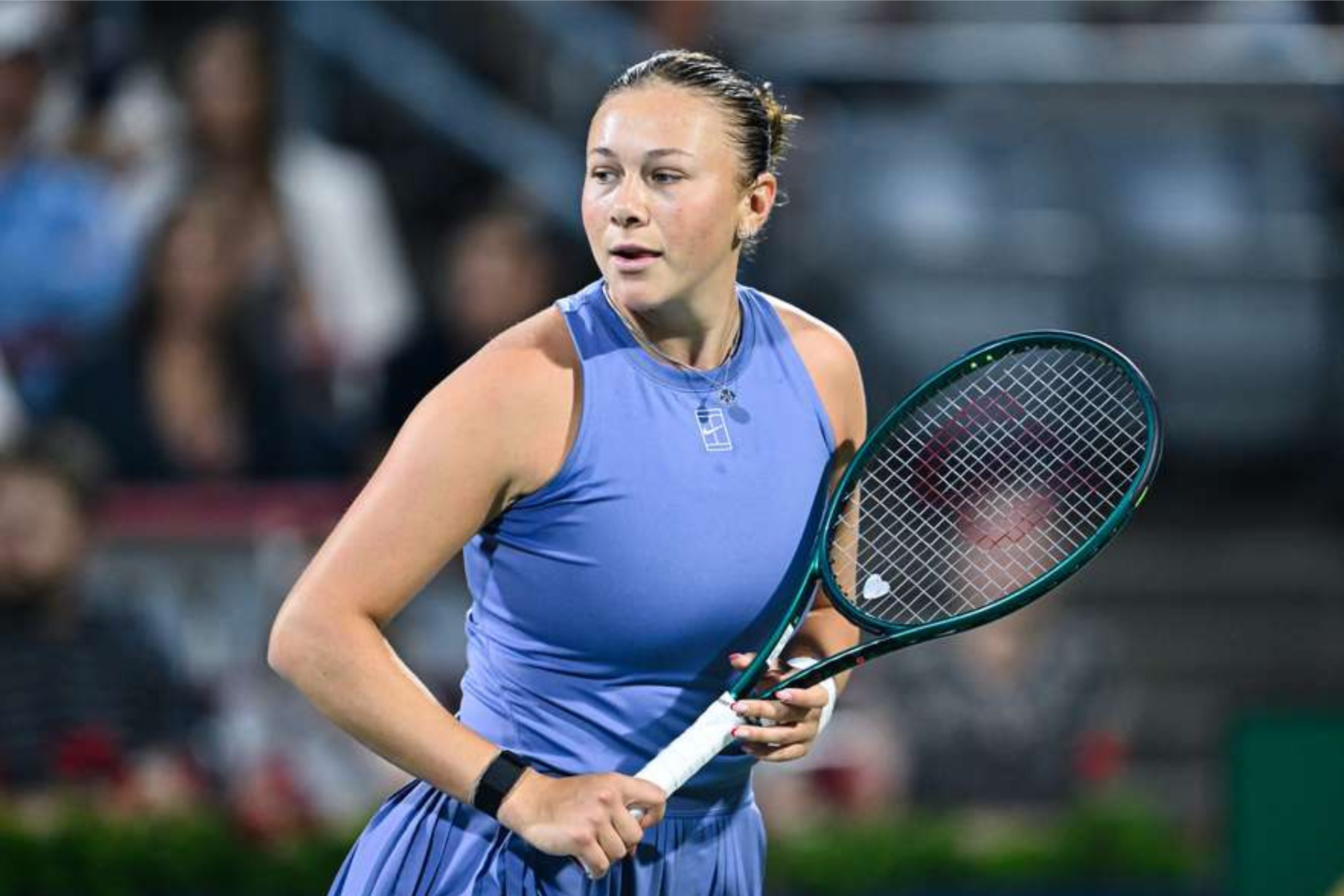 Amanda Anisimova Continues Wimbledon 2026 Campaign with Strong Performance Amanda Anisimova celebrates after winning her Wimbledon 2026 opening-round match.